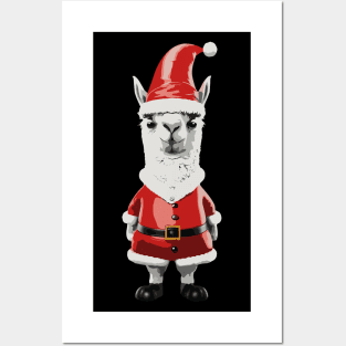 Christmas Funny Llama Posters and Art